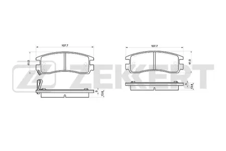 ZEKKERT BS1029 Колодки торм.задние Cadillac DeVille IX 96-, Eldorado XII 91-, Seville IV 90-