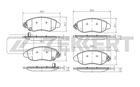ZEKKERT BS1033 Колодки торм.передние Ford Transit VI 00-