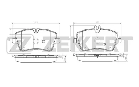 ZEKKERT BS1041 Колодки торм.передние Mercedes C-Class (203) 00-, CLC (203) 08-, CLK (209) 02-, SLK (R171) 04-
