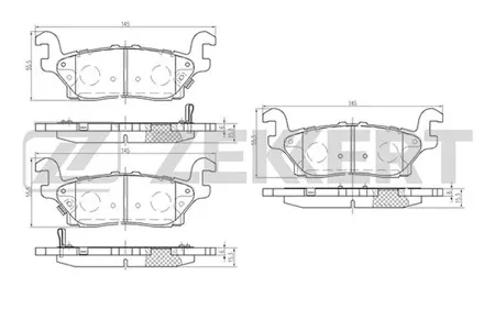 ZEKKERT BS1052 Колодки торм.задние Hummer H3 05-