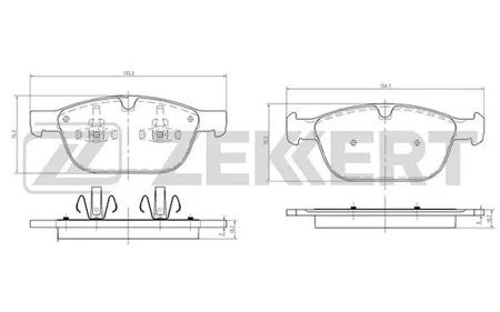 ZEKKERT BS1053 Колодки торм.передние Volvo XC60 08-, XC90 02-