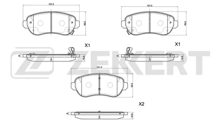 ZEKKERT BS1067 Колодки торм.передние Geely Emgrand 7 (SS11) 21-