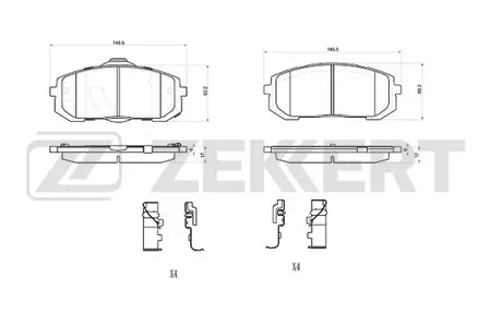 ZEKKERT BS1079 Колодки торм.передние Kia K5 V 19-, Hyundai Sonata 19-