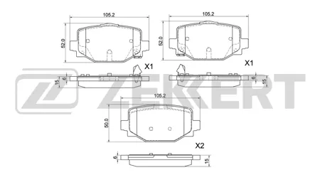 ZEKKERT BS1084 Колодки торм.задние Infiniti QX50 (J55X) 17-