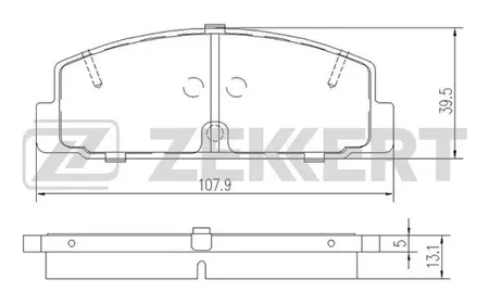 ZEKKERT BS1100 Колодки торм.задние Mazda 6 I-II 02-