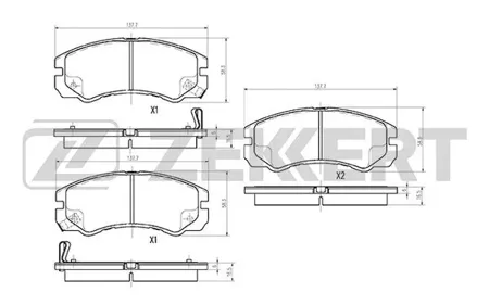 ZEKKERT BS1111 Колодки торм.передние Isuzu Trooper II, III 91-, Opel Frontera A, B 92-, Monterey A, B 91-