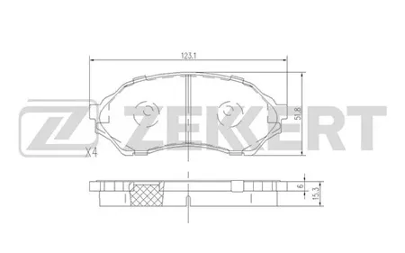 ZEKKERT BS1118 Колодки торм.передние Mazda 323 F,S VI 98-