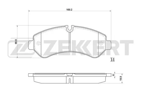 ZEKKERT BS1132 Колодки торм.задние Mercedes Sprinter 5-t (907) 18-