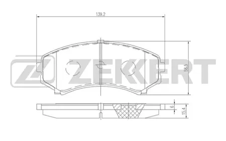 ZEKKERT BS1140 Колодки торм.передние Mazda MPV88-, E2000,E2200 III 99-, Mitsubishi Grand is 03-, Montero II 00-, Pajero II-IV 90-