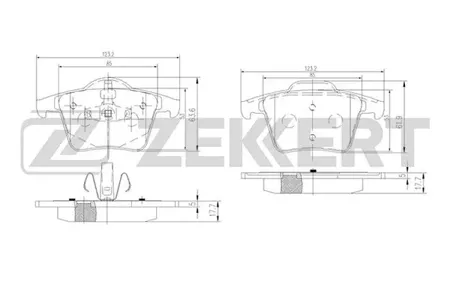 ZEKKERT BS1143 Колодки торм.задние Volvo XC90 02-