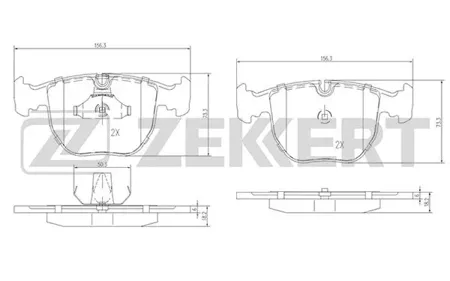 ZEKKERT BS1150 Колодки торм.передние Alpina B10 (E39) 96-, BMW 5 (E39) 96-, 7 (E38) 94-, X3 (E83) 06-, X5 (E53) 00-
