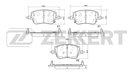 ZEKKERT BS1186 Колодки торм.передние Haval Jolion 21-