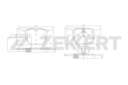ZEKKERT BS1192 Колодки торм.передние Land Rover Range Rover III 02-