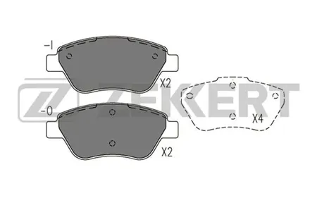 ZEKKERT BS1201 Колодки торм.передние Fiat Idea (350) 03-, Lancia Musa (350) 04-