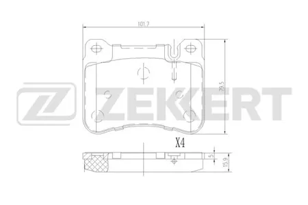 ZEKKERT BS1208 Колодки торм.передние Mercedes C-Class (202) 96-, CLK (209) 05-, SLK (R171) 04-