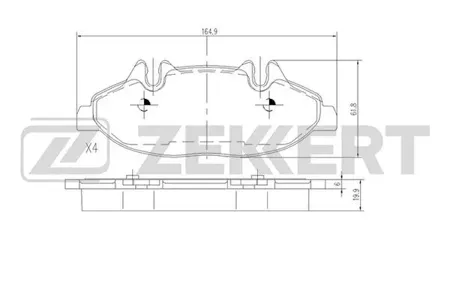 ZEKKERT BS1211 Колодки торм.передние Mercedes Viano (639) 03-, Vito (639) 03-