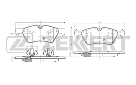 ZEKKERT BS1214 Колодки торм.передние Mercedes E-Class (211) 03-, G-Class (W463) 12-, GL (X164) 06-, ML (W164) 05-, R-Class (W251) 05-