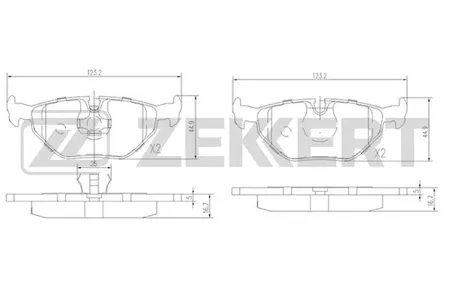 ZEKKERT BS1232 Колодки торм.задние BMW 3 (E30,E36) 86-, 5 (E34) 87-, 7 (E32) 86-, Z1 90-, Z3 (E36) 95-