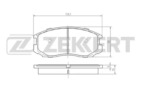 ZEKKERT BS1237 Колодки торм.передние Mitsubishi Colt III-V 88-, Lancer IV, VI-VIII 86-, Toyota Rush (J20) 06- (замена для BS-1953)