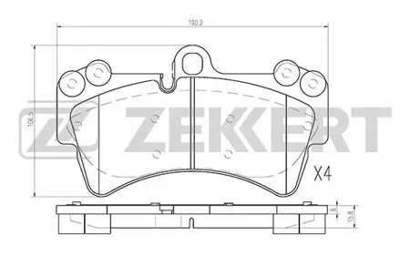 ZEKKERT BS1253 Колодки торм.передние Audi Q7 06-, Porsche Cayenne 02-, VW Touareg 02-