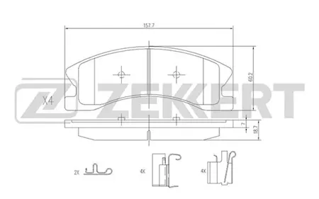 ZEKKERT BS1278 Колодки торм.передние Jeep Grand Cherokee II 99-