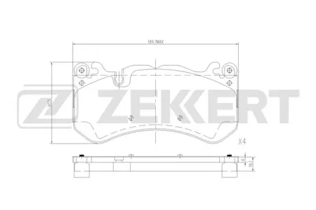 ZEKKERT BS1287 Колодки торм.передние Mercedes C-Class (204) 12-, CLS (218) 11-, E-Class (212) 09-