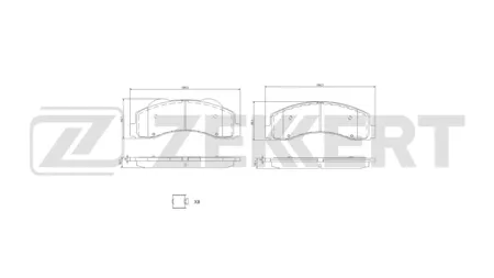 ZEKKERT BS1293 Колодки торм.передние Ford Expedition III 08-, F150 XII 09-, Lincoln Navigator II 04-
