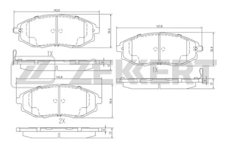 ZEKKERT BS1313 Колодки торм.передние Chevrolet Epica (KL1) 06-