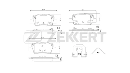 ZEKKERT BS1321 Колодки торм.задние . Hyundai Elantra VII 21-, Kia Seltos 19-