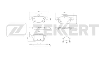 ZEKKERT BS1323 Колодки торм.задние . Changan Uni-K 20-, CS55 Plus 21-