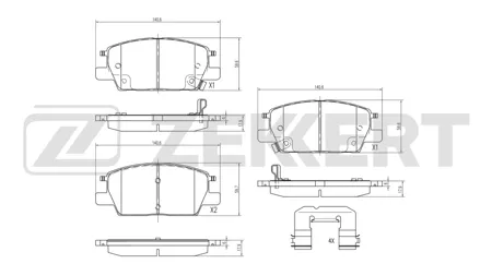 ZEKKERT BS1348 Колодки торм.передние Chevrolet Equinox 17-, Malibu 15-, GMC Terrain 17-
