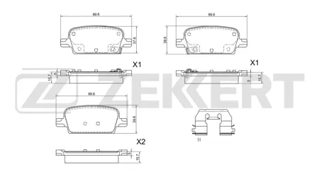 ZEKKERT BS1353 Колодки торм.задние Chevrolet Malibu 15-