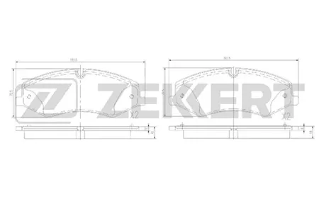 ZEKKERT BS1386 Колодки торм.передние Land Rover Range Rover III 06-
