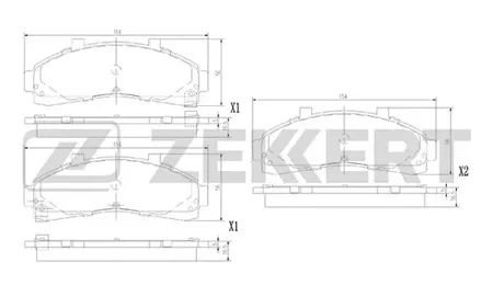 ZEKKERT BS1393 Колодки торм.передние Ford USA Explorer 95-, Mazda B-Serie III 96-