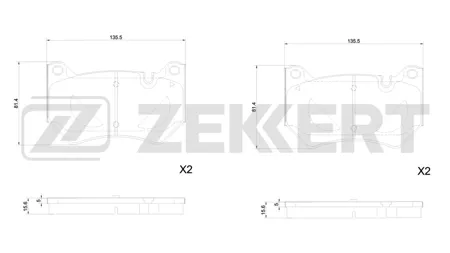 ZEKKERT BS1401 Колодки торм.передние Audi Q5 I,II 16-
