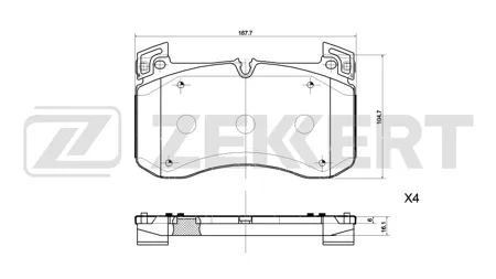ZEKKERT BS1403 Колодки торм.передние Mercedes GLE (V167, X167) 19-, GLE Coupe (C167) 19-, G-Class (W463) 18-