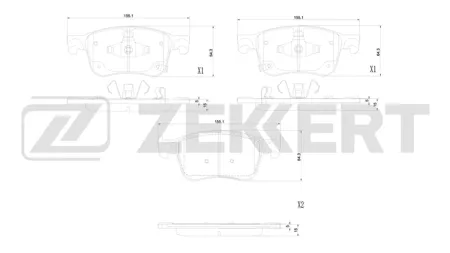 ZEKKERT BS1406 Колодки торм.передние Honda Accord IX,X 18-