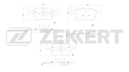ZEKKERT BS1407 Колодки торм.передние Ford Focus IV 18-, Kuga III 19-