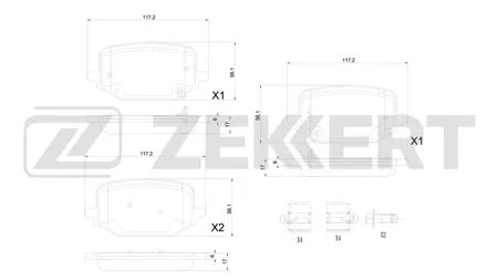 ZEKKERT BS1408 Колодки торм.задние Ford USA Explorer V, VI 19-