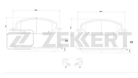 ZEKKERT BS1409 Колодки торм.передние Ford USA Explorer V, VI 19-