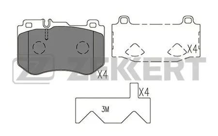 ZEKKERT BS1412 Колодки торм.передние Mercedes C-Class (205) 13-