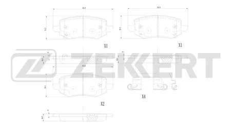 ZEKKERT BS1423 Колодки торм.задние Great Wall Poer 21-, Tank 300 21-, 500 22-