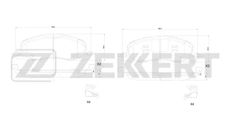 ZEKKERT BS1425 Колодки торм.передние Ford USA Explorer V, VI 19-