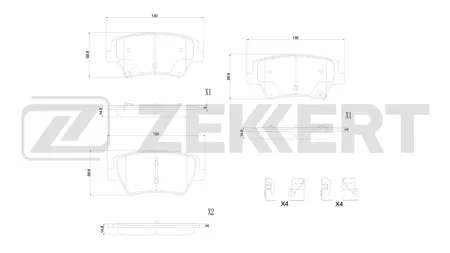 ZEKKERT BS1429 Колодки торм.задние Hyundai Genesis III 20-, Genesis GV80 20-