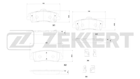 ZEKKERT BS1430 Колодки торм.задние Hyundai Staria 21-