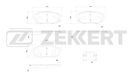 ZEKKERT BS1431 Колодки торм.передние Hyundai Staria 21-