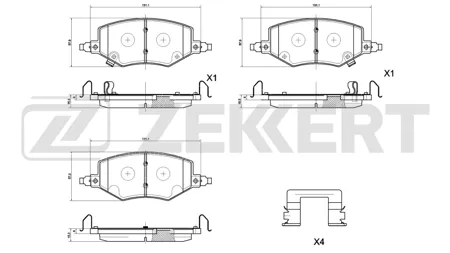 ZEKKERT BS1438 Колодки торм.передние Jac J7 20-, S5 18-