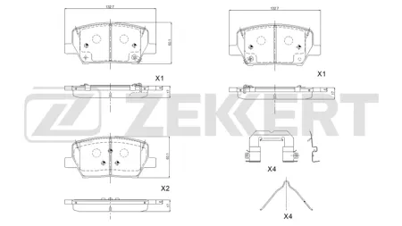 ZEKKERT BS1442 Колодки торм.передние Haval Big Dog DaGou I,II 20-
