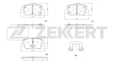ZEKKERT BS1453 Колодки торм.задние Voyah Dream 22-, Zeekr 001 21-, 009 22-