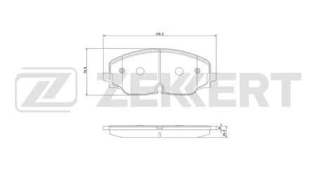 ZEKKERT BS1456 Колодки торм.передние VW Atlas 16-, Teramont 16-, Talagon 21-, Tavendor 22-, Viloran 20-